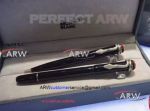 Perfect Replica Rouge et Noir Montblanc Stainless Steel Clip Black Rollerball Pen